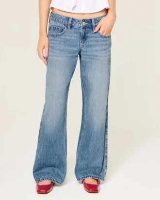 Laag model, medium wassing, baggy jeans