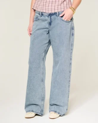 Laag model, medium wassing, baggy jeans