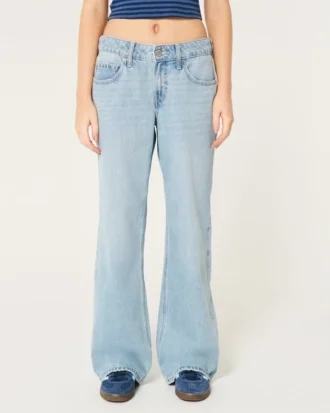 Laag model, medium wassing, baggy jeans