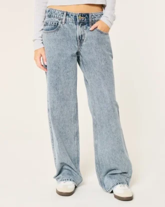 Laag model, medium wassing, baggy jeans