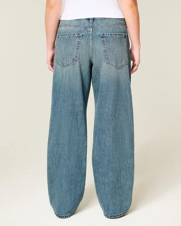 Laag model, medium wassing, baggy jeans Laag model, medium wassing, baggy jeans