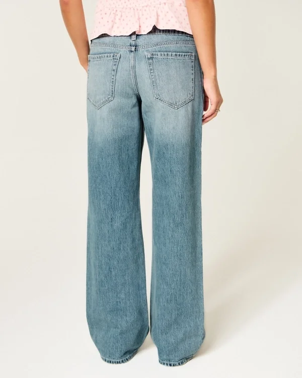 Laag model, medium wassing, baggy jeans Laag model, medium wassing, baggy jeans