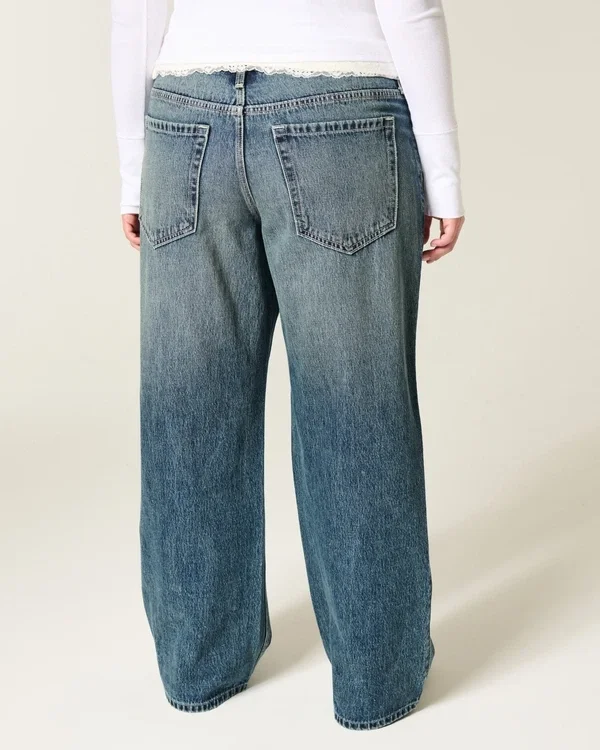Laag model, medium wassing, baggy jeans Laag model, medium wassing, baggy jeans