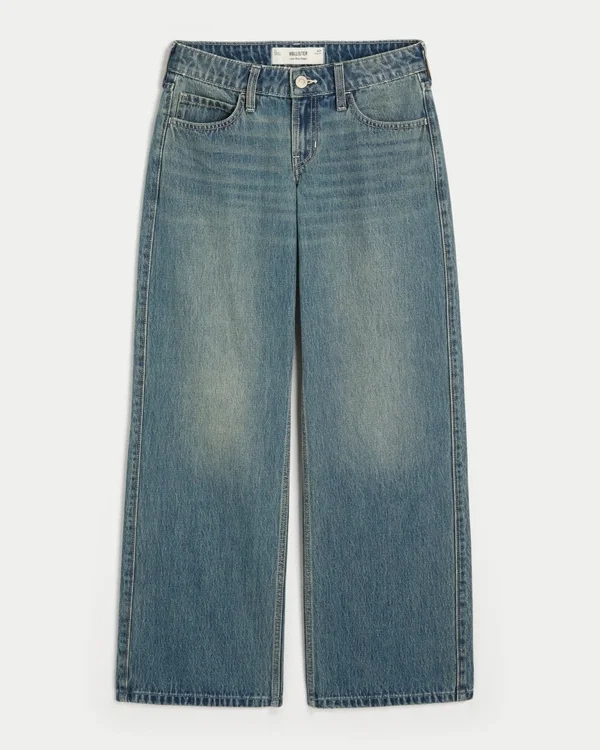 Laag model, medium wassing, baggy jeans Laag model, medium wassing, baggy jeans