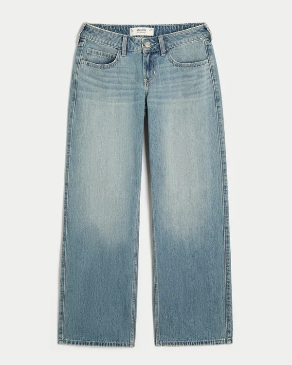 Laag model, medium wassing, baggy jeans Laag model, medium wassing, baggy jeans