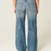 Laag model, medium wassing, baggy jeans met sterrenprint Laag model, medium wassing, baggy jeans met sterrenprint
