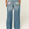 Laag model, medium wassing Los Angeles grafische baggy jeans Laag model, medium wassing Los Angeles grafische baggy jeans