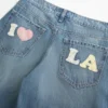 Laag model, medium wassing Los Angeles grafische baggy jeans Laag model, medium wassing Los Angeles grafische baggy jeans