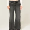 Laag model Y2K gewassen zwarte baggy jeans Laag model Y2K gewassen zwarte baggy jeans