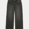 Laag model Y2K gewassen zwarte baggy jeans Laag model Y2K gewassen zwarte baggy jeans