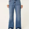 Laag uitgesneden baggy jeans in donkere wassing Laag uitgesneden baggy jeans in donkere wassing