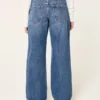 Laag uitgesneden baggy jeans in donkere wassing Laag uitgesneden baggy jeans in donkere wassing