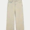 Laag uitgesneden baggy jeans met lichte wassing Laag uitgesneden baggy jeans met lichte wassing