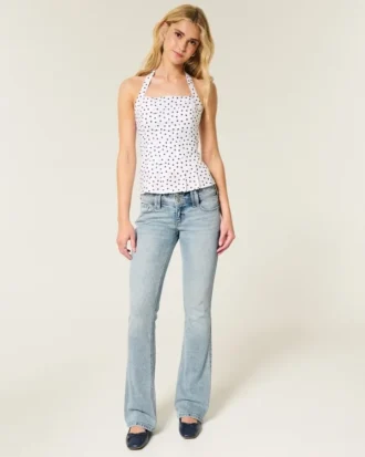 Laag uitgesneden bootcut jeans
