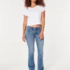 Laag uitgesneden bootcut jeans in medium wash Laag uitgesneden bootcut jeans in medium wash