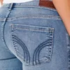 Laag uitgesneden bootcut jeans in medium wash Laag uitgesneden bootcut jeans in medium wash