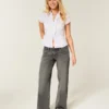 Laag uitgesneden grijze baggy jeans Laag uitgesneden grijze baggy jeans