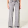 Laag uitgesneden grijze baggy jeans Laag uitgesneden grijze baggy jeans