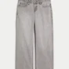 Laag uitgesneden grijze baggy jeans Laag uitgesneden grijze baggy jeans