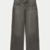 Laag uitgesneden grijze baggy jeans Laag uitgesneden grijze baggy jeans
