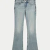 Laag uitgesneden lichtgewassen bootcut jeans Laag uitgesneden lichtgewassen bootcut jeans