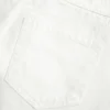 Laag uitgesneden witte denim minirok