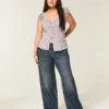 Laag uitgesneden Y2K donkerblauwe baggy jeans Laag uitgesneden Y2K donkerblauwe baggy jeans