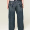 Laag uitgesneden Y2K donkerblauwe baggy jeans Laag uitgesneden Y2K donkerblauwe baggy jeans
