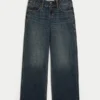 Laag uitgesneden Y2K donkerblauwe baggy jeans Laag uitgesneden Y2K donkerblauwe baggy jeans