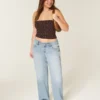 Laag uitgesneden Y2K lichtgewassen baggy jeans Laag uitgesneden Y2K lichtgewassen baggy jeans