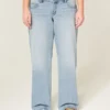 Laag uitgesneden Y2K lichtgewassen baggy jeans Laag uitgesneden Y2K lichtgewassen baggy jeans