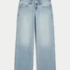 Laag uitgesneden Y2K lichtgewassen baggy jeans Laag uitgesneden Y2K lichtgewassen baggy jeans