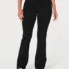 Laag uitgesneden zwarte bootcut jeans