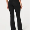 Laag uitgesneden zwarte bootcut jeans