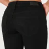 Laag uitgesneden zwarte bootcut jeans