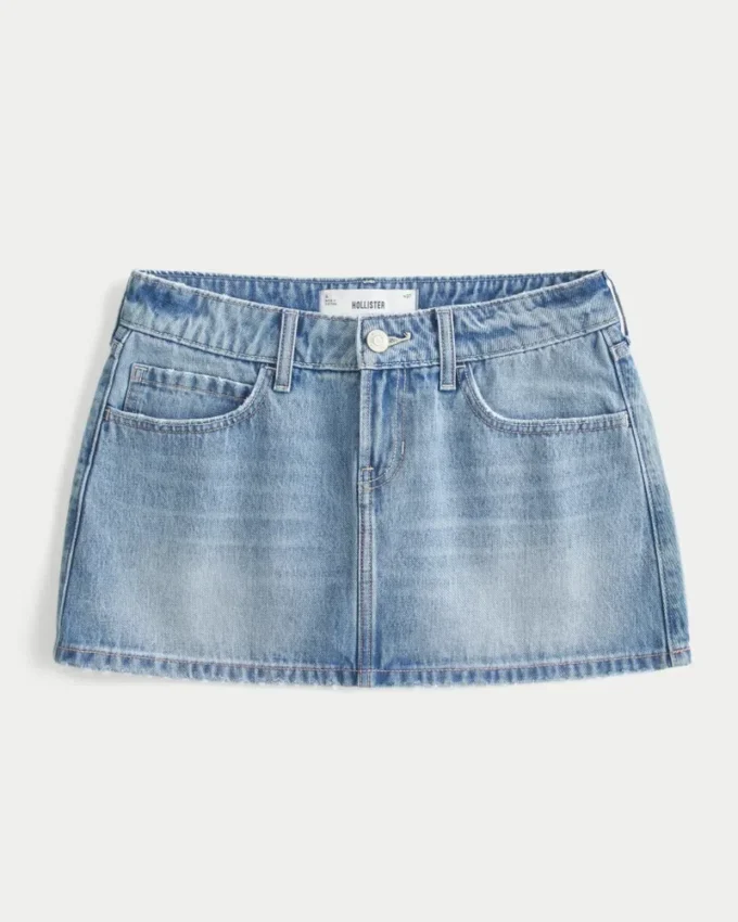 Lage denim minirok