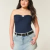 Lage denim minirok