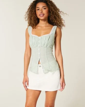 Lage denim minirok