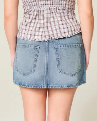 Lage denim minirok