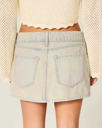 Lage denim minirok
