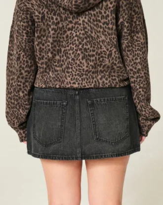 Lage denim minirok