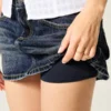 Lage denim minirok