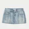 Lage denim minirok