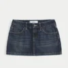 Lage denim minirok