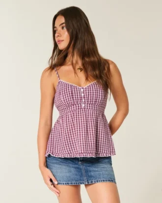 Lage denim minirok met studs