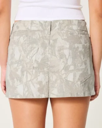 Lage taille camouflage twill minirok