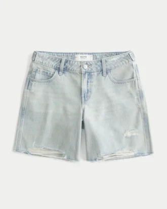 Lage taille Licht gewassen Verstelbare tailleband Baggy Jort