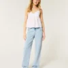 Lage taille, lichtgewassen, losse jeans