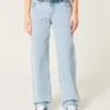 Lage taille, lichtgewassen, losse jeans