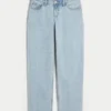 Lage taille, lichtgewassen, losse jeans